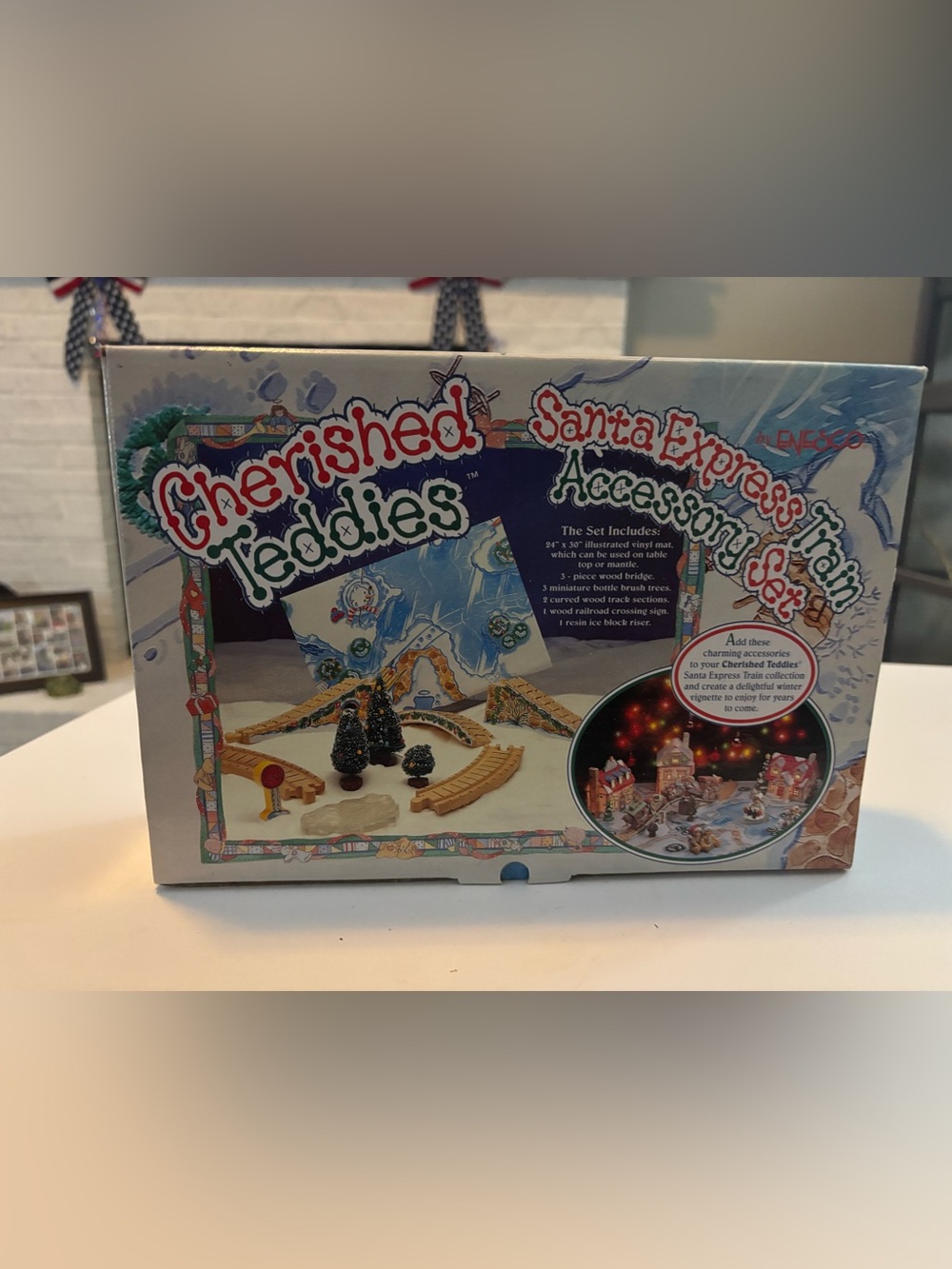 Cherished Teddies Santa Express Train Accessory Set 1996 Enesco 935557 NIB